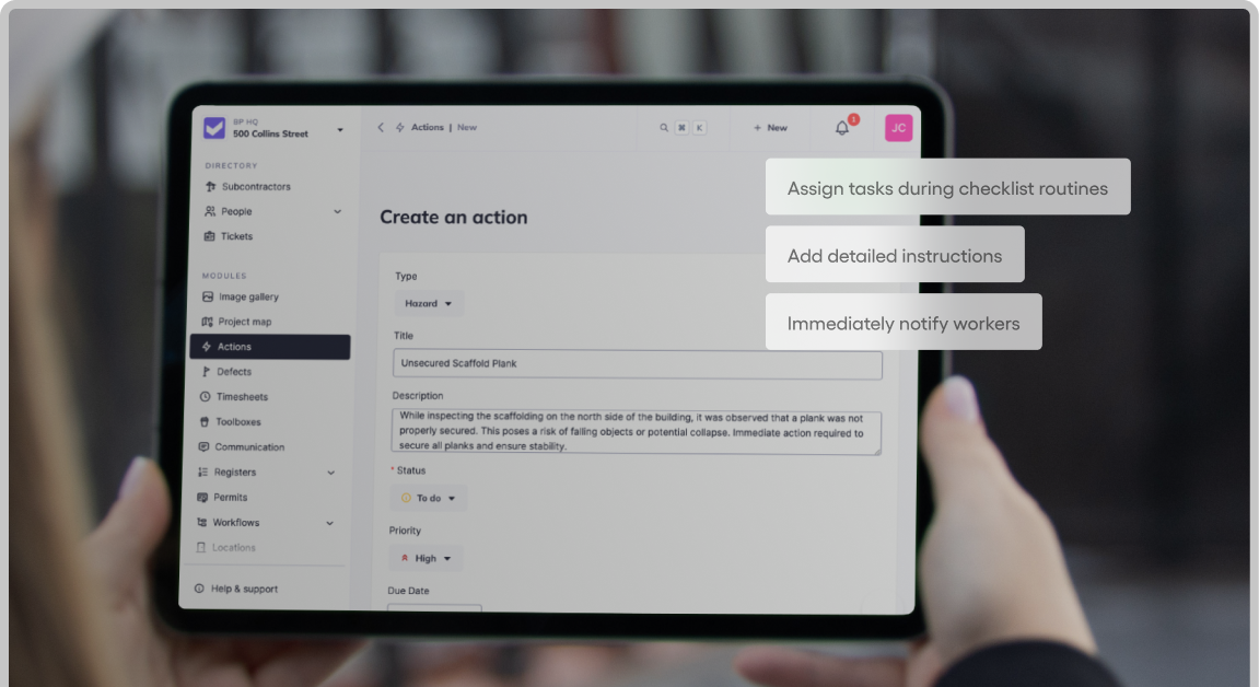 Assign and Track Actions with Ease