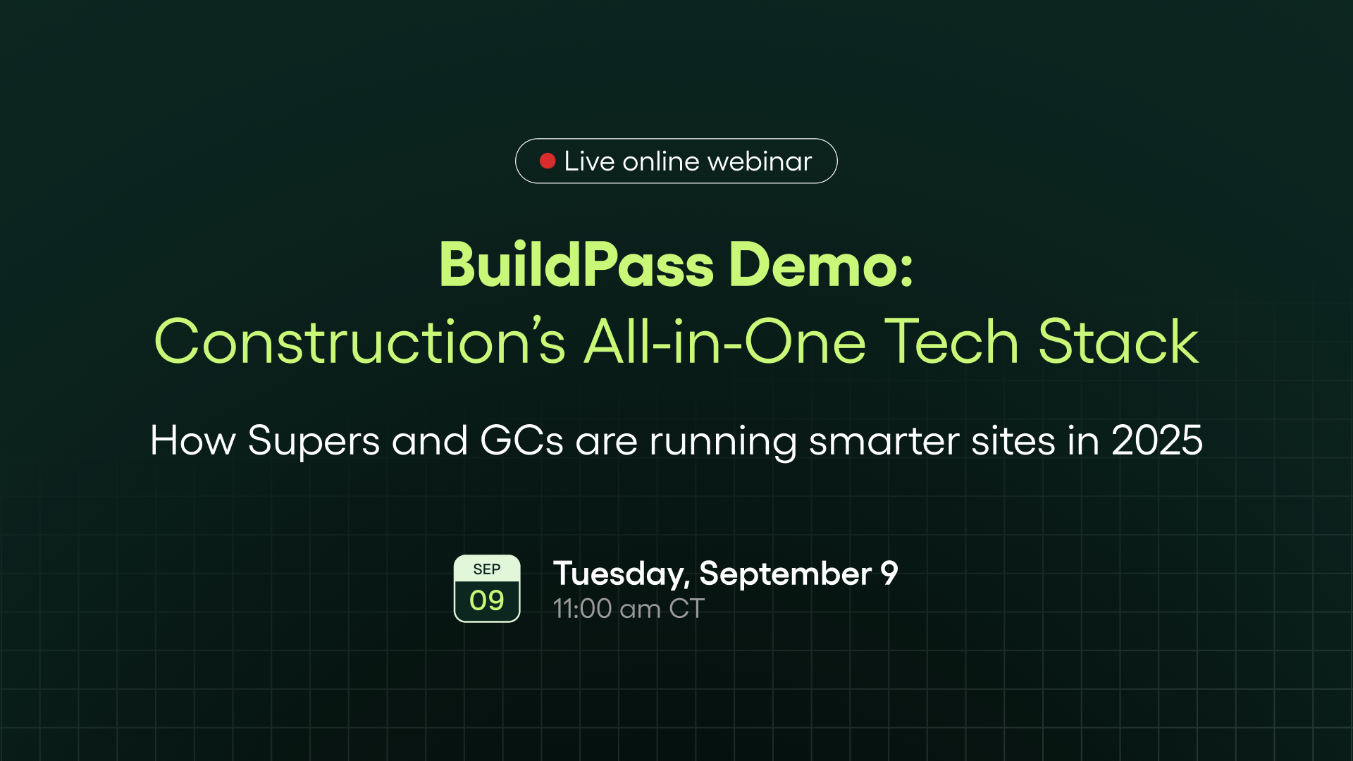 BuildPass Live Demo Replay