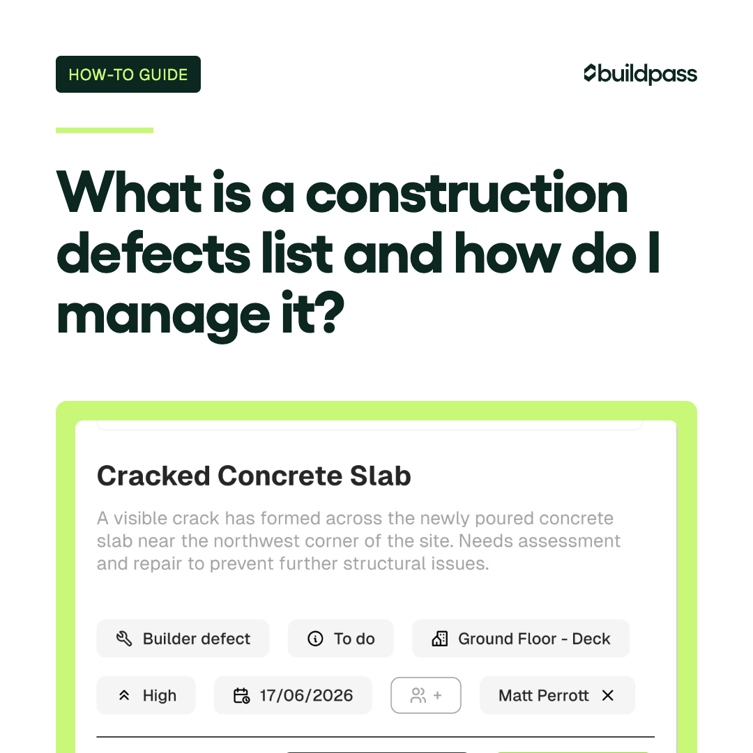 What is a construction defects list and how do I manage it?