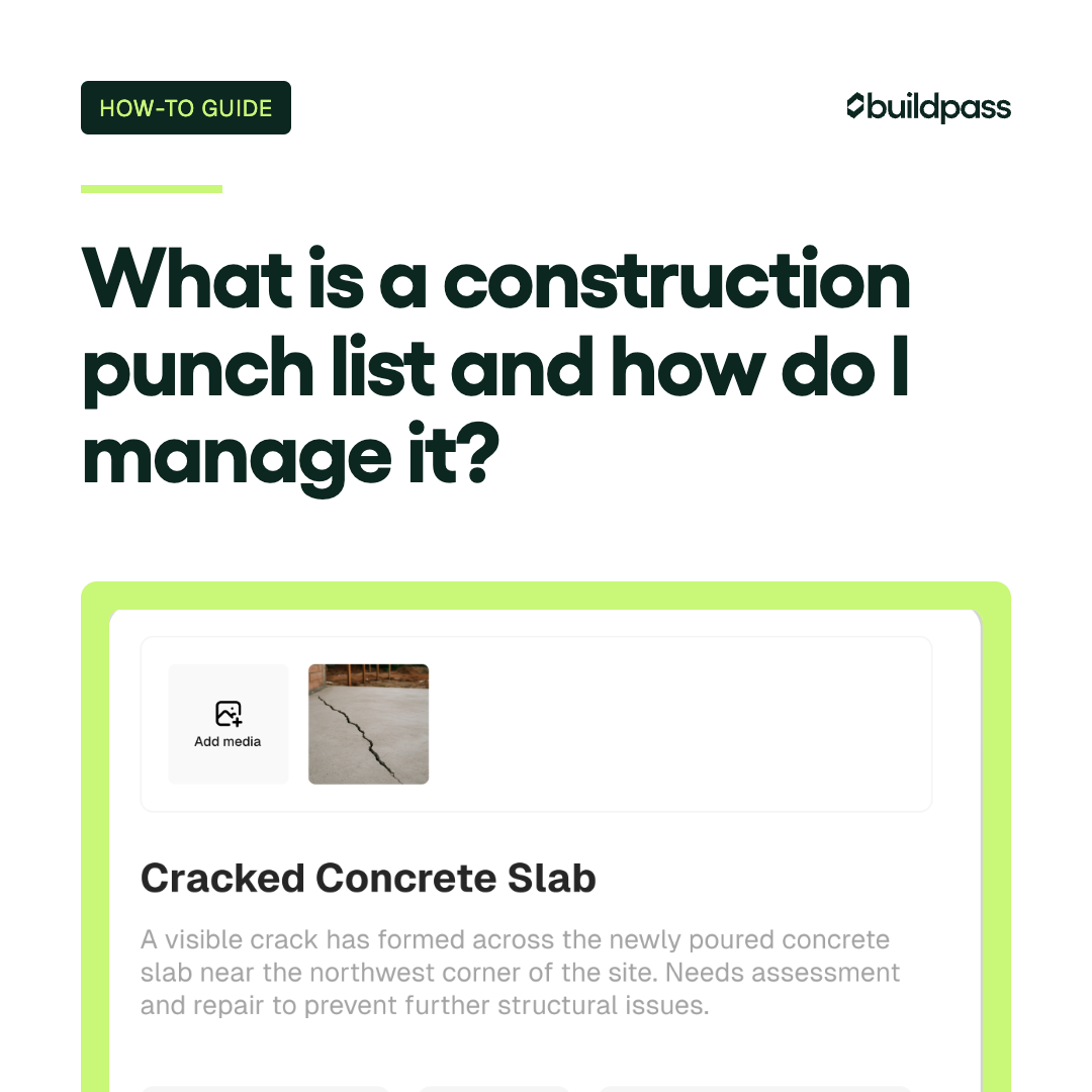 What is a construction punch list and how do I manage it?