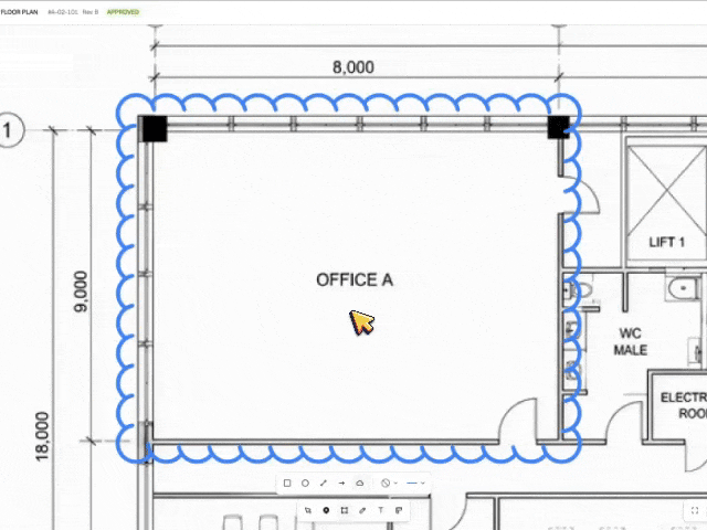 Setting markup visibility and sharing a drawing to the field