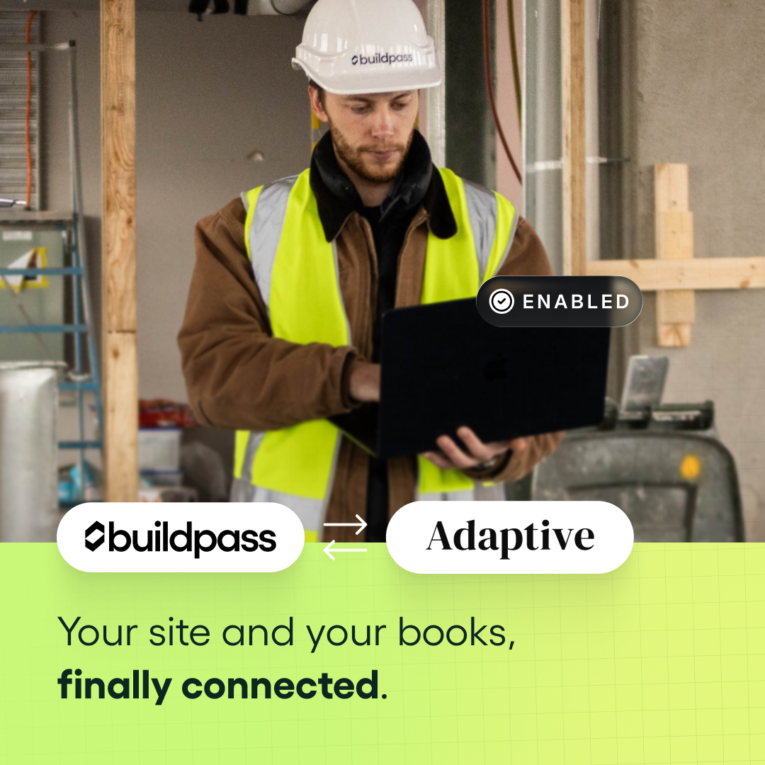 BuildPass × Adaptive: A smarter connection between your site and your financials