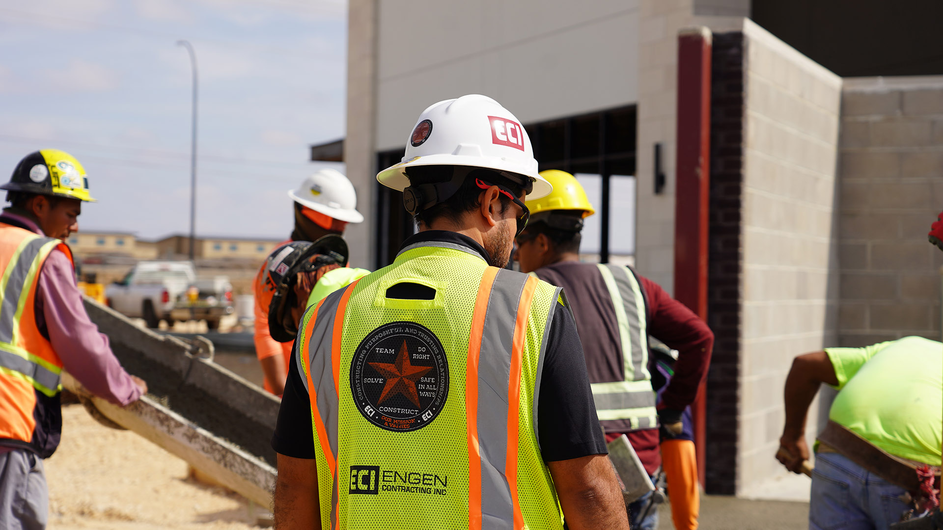 ECI superintendent David Guzman on a commercial jobsite in Austin, Texas